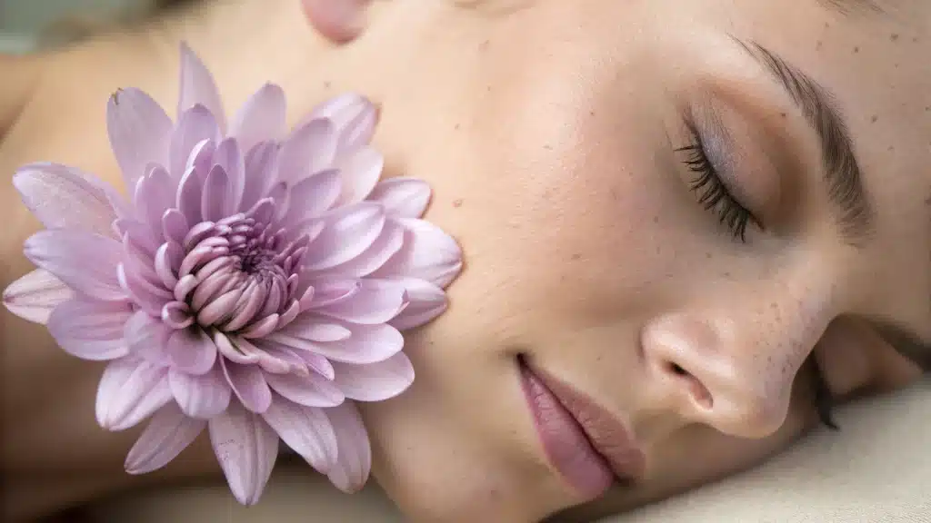 fleur de mauve peau
